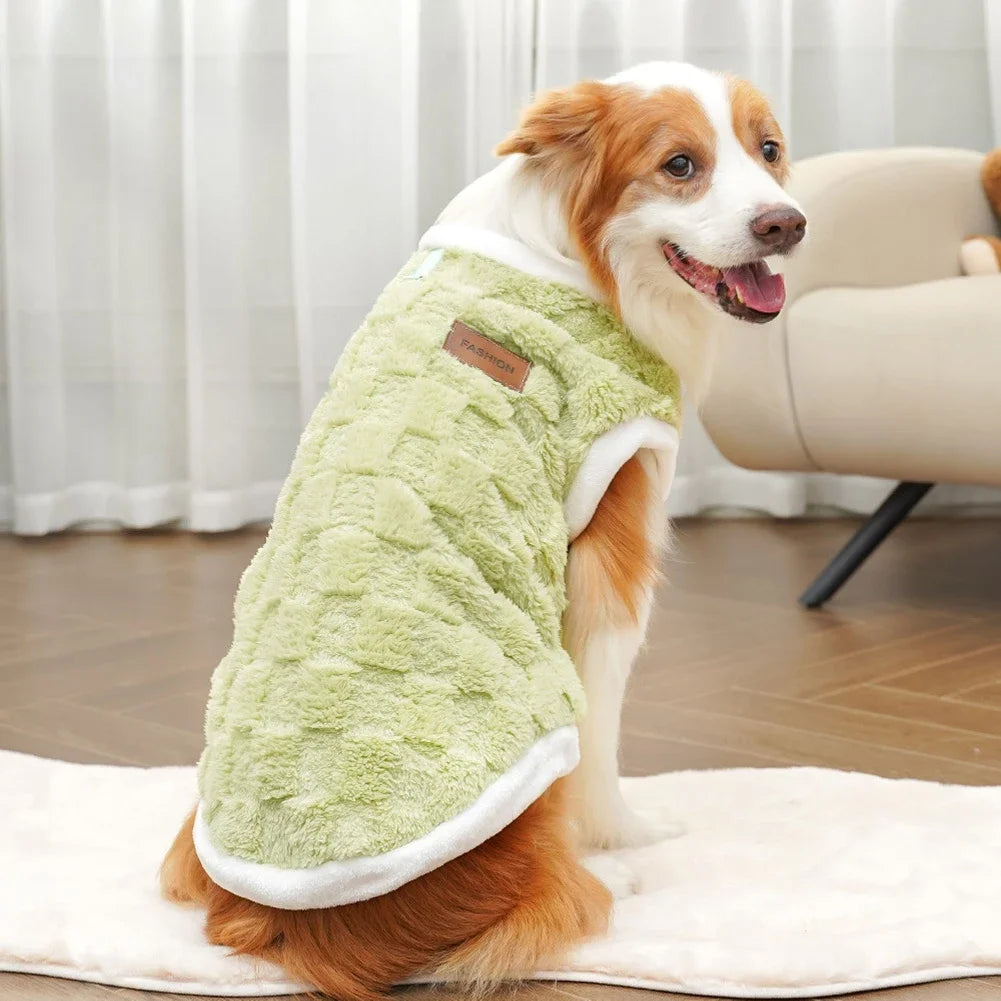 1.5-25kg Flannel Dogs Clothes Winter Warm Sweater Pet Clothing Golden Retriever Dog Coats Sweatshirt Pets Puppy Pullover Vest Pet Shop Pet Clothing