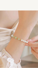 Natural Hetian Jade Green Beads Bracelet – Luxury Elegant Jewelry for Women
