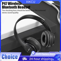 Stereo P47 Headset 5.0 Bluetooth Headset Folding Series Wireless Sports Game Headset for iPhone XiaoMi