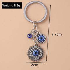 Fashion Metal Evil Eye Keychain for Car Key Women Men Handbag Pendant Keyring Accessories DIY Jewelry Gifts