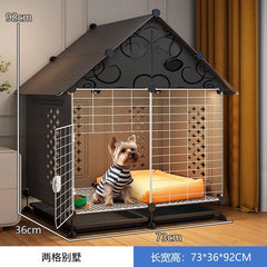 Pet Shop Small Medium Dog Cage for Teddy Bichon Pet House with Sleeping Area One Room One Toilet Design for Puppies Removable Tray Kennel