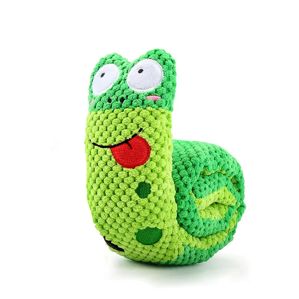 Dog Puzzle Feeder Interactive Toy Indestructible Plush Sound Squeak Puppy Toys For Resistant Foldable Snail Dogs Pet Supplies Pet Shop