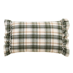 BUYNOW 1PC Two-tone Plaid Lace Pillowcase British Vintage Style Countryside Cottage Sofa Cushion Cover Home Bedroom Bed Decor