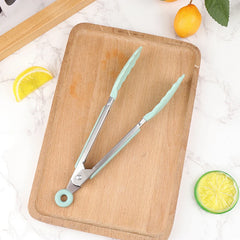 Silicone BBQ Grilling Tong Kitchen Cooking Salad Bread Serving Tong Non-Stick Barbecue Clip Clamp Stainless Steel Tools Gadgets