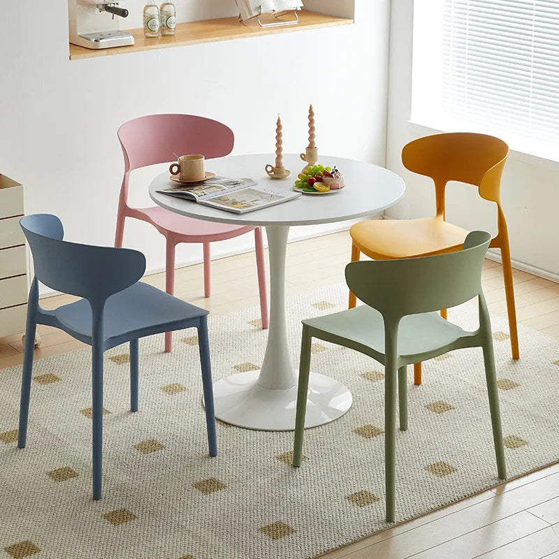 （VIP8）Negotiation Reception Small Apartment Leisure Round Table Milk Tea Shop Combination Dining Table and Chairs Home Dining Chairs Kitchen & Dining Furniture
