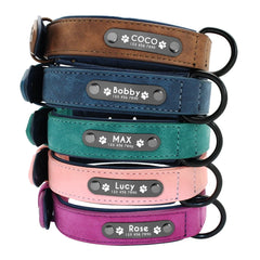 Custom Leather Dog Collar Leash Personalized Pet Collar and Leash Set Durable Leather Collar Lead for Small Medium Large Dogs Pet Shop