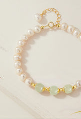 Natural Hetian Jade Green Beads Bracelet – Luxury Elegant Jewelry for Women