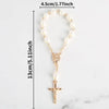 10-100pcs Mini Rosaries Memories for Baptism Catholic Communion Cross Mini Rosary Bracelet Bead for Baptism Favors Christening - gold / 20PCS