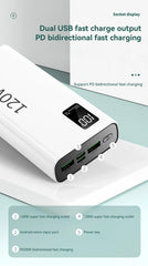 80000mAh Power Bank 120W Super Fast Charging 100% Sufficient Capacity Portable Battery Charger Digital Display For iPhone Xiaomi