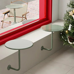 Industrial Style Against Wall Coffee Table Milk Tea Shop Wall Hanging Metal Table Space Saving Dessert Desk Red Breakfast Tables Living Room Furniture