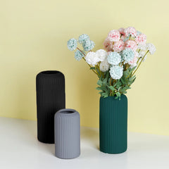 Nordic Vase Imitation Ceramic Flower Bottle Decorative Flowerpot Flower Arranging Ornament Plastic Home Pot Wedding decor