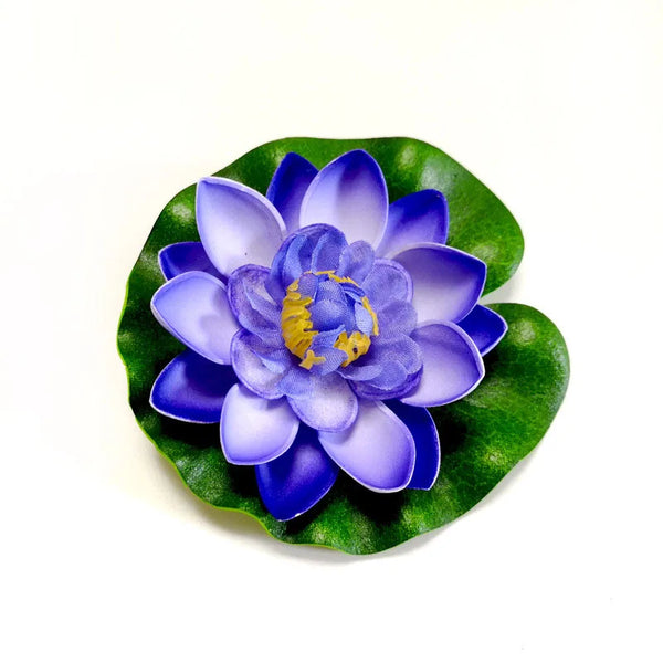 10/17/28/40/60cm Lotus Artificial Flower Floating Fake Lotus Plant Lifelike Water Lily Micro Landscape for Pond Garden Decor