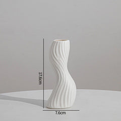 Nordic Vase Imitation Ceramic Flower Bottle Decorative Flowerpot Flower Arranging Ornament Plastic Home Pot Wedding decor