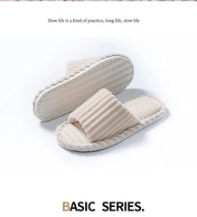 Men’s Open Toe Slippers Anti-Slip Indoor Home Shoes