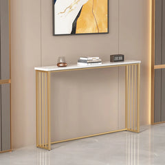 Luxury Gold Narrow Floor Standing Entryway Shelf Multi-Purpose Sofa Back Console Table Storage Organizer for Living Room Furniture
