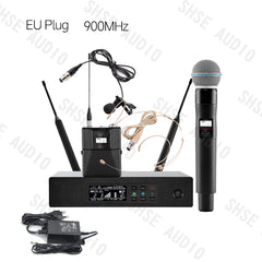 Qlxd B58 Headband Lavalier Professional Wireless Microphone Set Stable Transmission Suitable for Stage Performance Equipment