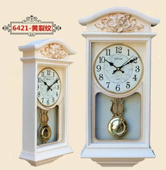 Large 3D Wall Cloc, Vintage European Pendulum Clock, Retro Modern Design Living Room and Farmhouse Decor Home Timepiece