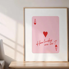 1pcs Ace Card Positive Sayings Print Fashion Canvas Wall Art Canvas Print Aesthetic Decor Vintage Bedroom Cute Poster  wall art