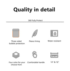 Multi-pockets Laptop Sleeve for MacBook Air 15.3 2024 Laptop Bag for MacBook Pro 14 M5 Shocproof Notebook Bag for Dell/Xiaomi 16