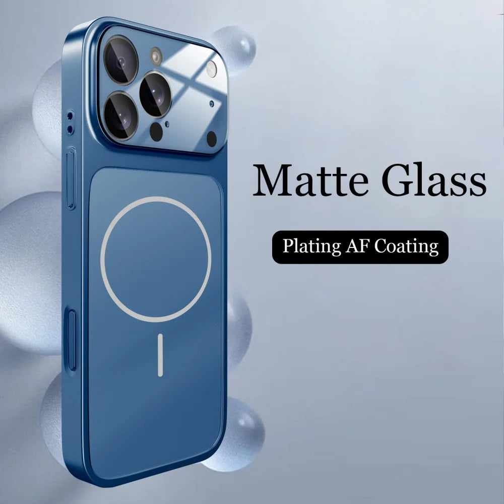 Luxury Original For Magsafe Matte Armor Case For iPhone 17 Air 16 15 14 13 Pro Max Funda Wireless Charging Hard Magnetic Cover
