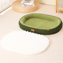 Winter Dog Bed for Medium Dogs Breeds,High Density Egg Crate Foam Dog Sofa Beds,Oval Kennel Bed,Pet Bed with Four Sided Bolster Pet Shop