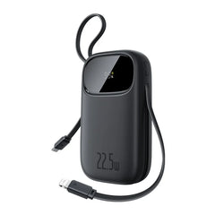 Baseus 22.5W 10000mAh 20000mAh Power Bank Built-In Retractable USB-C & Lightning Cable for iPhone 16 Samsung S25 Xiaomi Poco