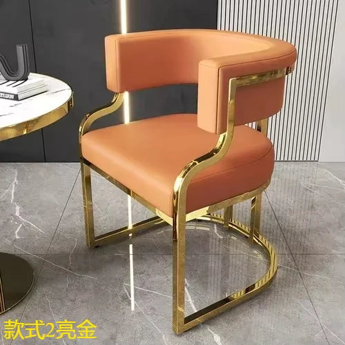 Hotel Makeup Chair Metal Floor Aesthetic Nordic Garden Chairs Reading  Dining chair Kitchen & Dining Furniture
