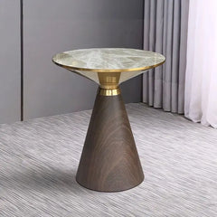 Nordic Light Luxury Round Coffee Table Modern Exquisite Home Creative Corner Table Living Room Furniture Sofa Side Rock Plate Round Tables