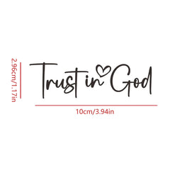 Trust In God Mirror Decal, Car Decals For Women, Faith Mirror Decal, Cute Vinyl Decal, Christian Car Mirror Decal, Religious Car
