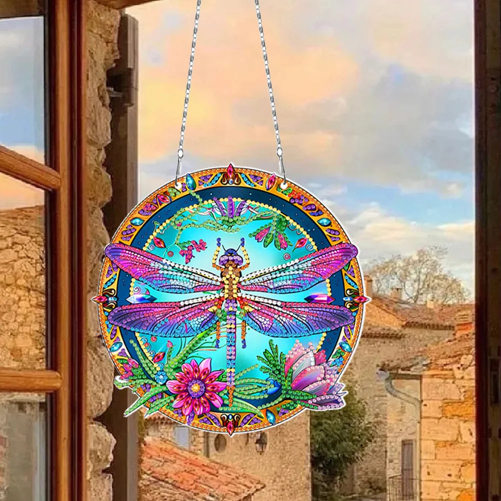 3-Piece 2D DIY Diamond Painting Pendant Set – Home & Window Decor