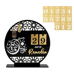 Acrylic Islamic Ramadan Countdown Calendar Gifts Day of Ramadan Calendar with Replacing Number 2026 Eid Mubarak Home Decoration