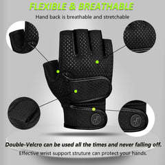 MOREOK Non-Slip Gym Gloves – 3mm Padded Weightlifting & Training