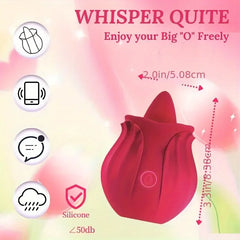 Hot  Sale Rose Tongue Licking Oral Sucking Vibrator for Women Clit Stimulator Female Masturbation Sucker Lick Sex Toy for Women