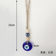 Lucky Eye Glass Blue Turkish Evil Eye Pendant Wall Hanging Multi Color Bead Handmade Decoration for Home Living Room Car