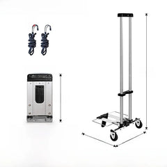 Portable Folding Hand-Pulled Shopping Cart  Vegetable Buying Goods Delivery Truck Home Use Cargo Trailer Luggage Pull Bar...