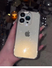 Luxury Bling Glitter Clear Phone Case For iPhone 17 16 15 14 13 12 11 Pro Max X XR XS 7 8 Plus Shockproof Transparent Soft Cover