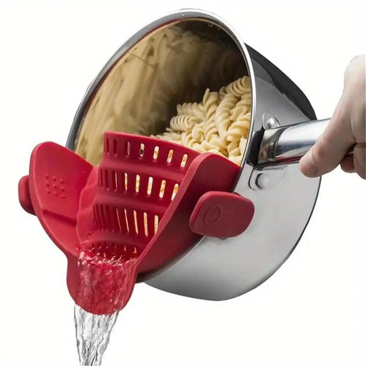 1pc, Strainer, Pot Strainer, Adjustable Clip On Strainer For Pots Pans And Bowls, Kitchen Pot Strainer Cooking Essentials, Kitchen Tools