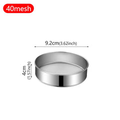 304Stainless Steel Flour Sieve 40 Mesh Thickened Sesame Baking Tools Holding Mesh Flour Sifter Sifters Shakers Mesh Baking Tools Kitchen Tools, Cooking Utensils