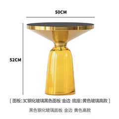 Artistic Glass Coffee Table, Creative Design End Tables for Living Room , Stylish Accent Tea Table with Various Sizes & Colors Living Room Furniture