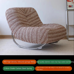 XD Caterpillar Corner Sofa Togo Balcony Casual Single Chair Living Room Internet Famous Wrought Iron Retro Rocking Chair Lazy Sofa Living Room Furniture