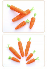 Cat Toy Carrot Pet Products Bite Resistant Paper Rope Scratcher Clean Teeth Interactive Play Cat Carrot Chew Toy for Cat