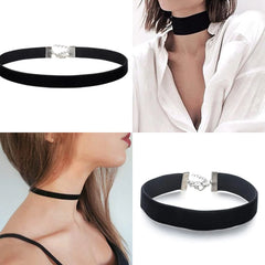 Fashion Sexy Punk Gothic Black Velvet Choker Necklaces Simple Vintage Clavicle Neck Chain Girls Party Jewelry Accessories
