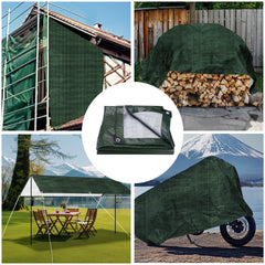 Large PE Tarpaulin Waterproof Tarp Sheet Cover with Reinforced Grommets Rainproof Tarps for Pool Caravan Garden Furniture Covers