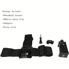 Head-Mounted Smartphone Holder First-Person View Video Outdoor Live Bracket For GoPro 10 9 8 7 6 5 4 DJI Action 2 For IPhone 16