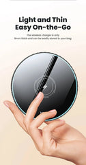 Toocki 15W Wireless Charger Pad Fast Wireless Charging Station for iPhone 15 14 13 12 Samsung Galaxy S23 S22 S21 S20 Airpods