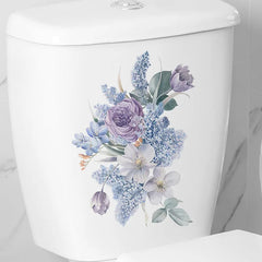 Green Plant Leaves Bathroom Toilet Sticker WC Closestool Wall Sticker Self Adhesive Mural Beautify Flower Home Decor Decals