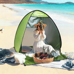 Pop-Up Beach Tent UV-resistant & Waterproof Sun Shade Shelter for Camping
