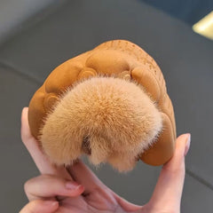 Autumn Winter Warm Cotton Slippers Cute Capybara Kids Slip-On Shoes Boys & Girls Soft Non-Slip Lightweight Youngsters Footwear