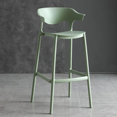 Bar Chair Household Plastic Island Backrest High Foot Dining Chair Stackable High Stool Cafe Negotiation High Stools Kitchen & Dining Furniture Bar Stools & Counter Stools