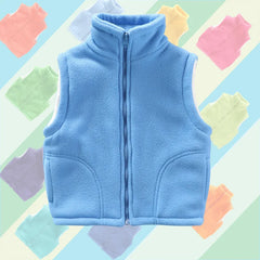 3 to 10 Years Teenager Outwear Waistcoats Sleeveless Jackets Children's Vest For Boy Girl Polar Fleece Baby Kid Vest Warm Winter